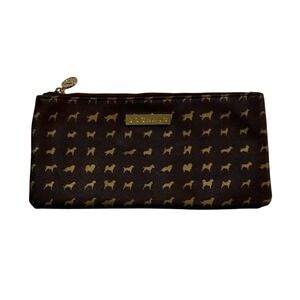 DOGHAUS Dog Zip Up Pouch Cosmetic Bag Brown and Gold (0034)